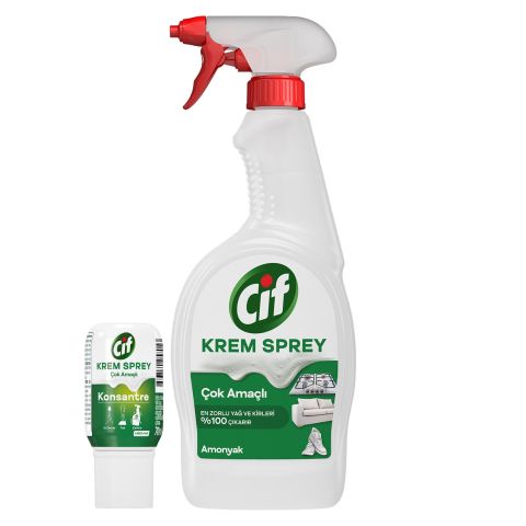 CİF KREM 750ML+70ML SPREY KREM ÇOK AMAÇLI+ KONS.SPREY KREM 1*9