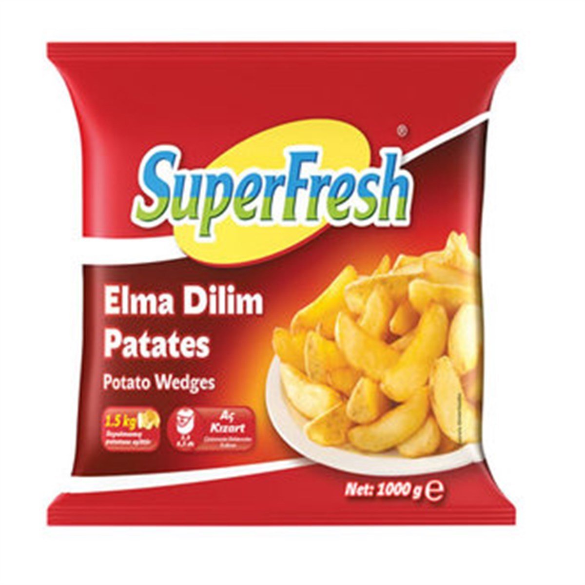 SÜPERFRESH S.PATATES 1KG ELMA DİLİM 1*10