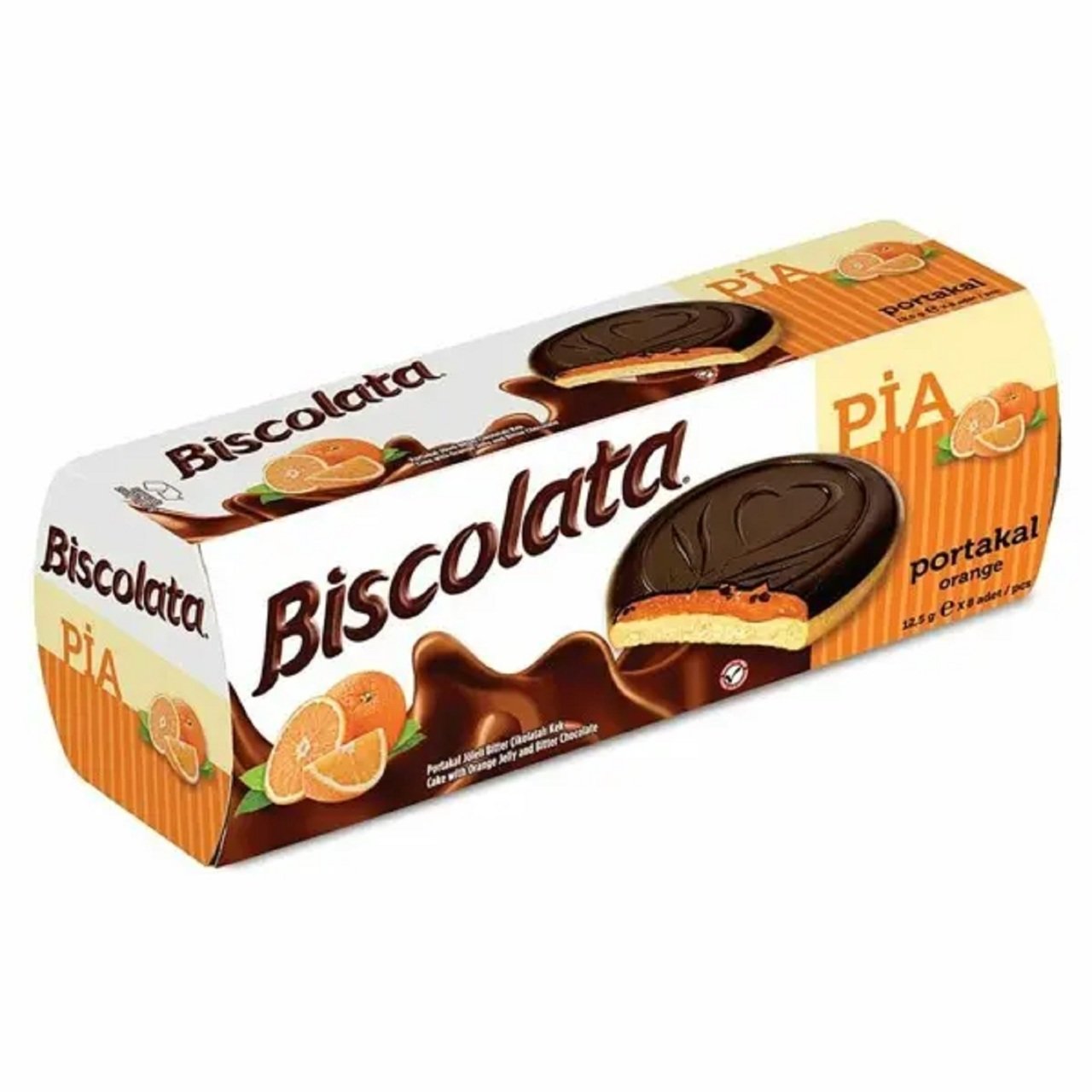 ŞÖLEN BİSCOLATA PİA 8Lİ PORTAKAL 100GR 5752 1*24