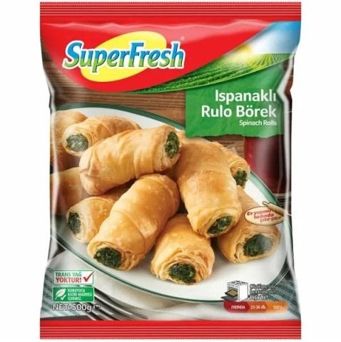 SÜPERFRESH B.RULO ISPANAKLI BÖREK 500GR 1*16