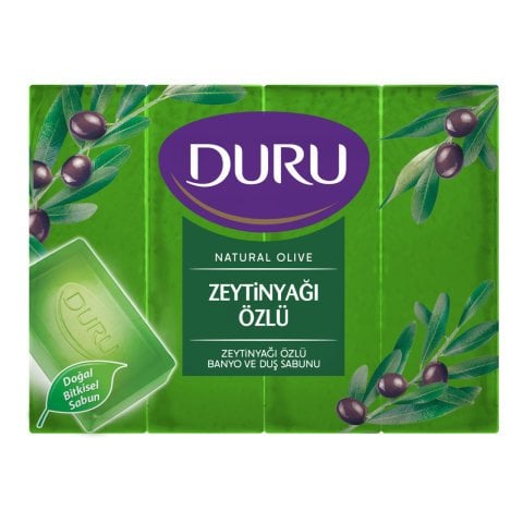 DURU SABUN 4*150GR NATURAL OLİVE Z.YAĞLI 600GR 1*18