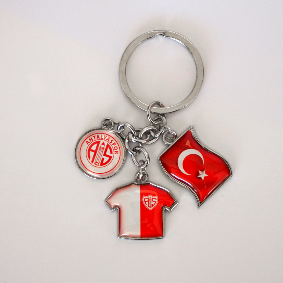 ANTALYASPOR ANAHTARLIK 3'LÜ NOSTALJİ FORMA LOGO BAYRAK