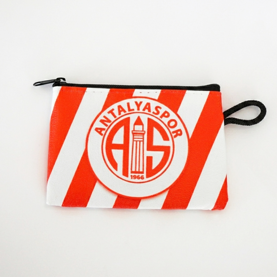 ANTALYASPOR CÜZDAN ÇAPRAZ ÇİZGİLİ LOGO BOZUK PARA