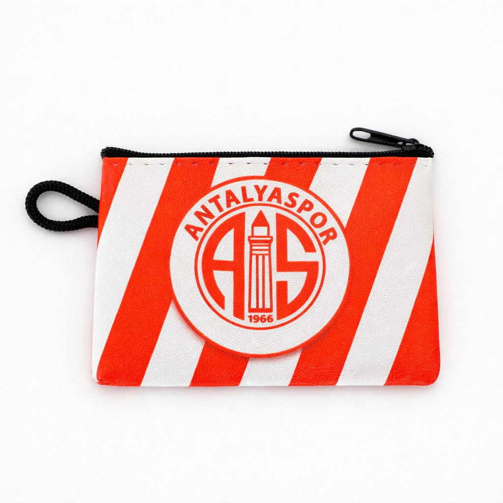 ANTALYASPOR CÜZDAN ÇAPRAZ ÇİZGİLİ LOGO BOZUK PARA