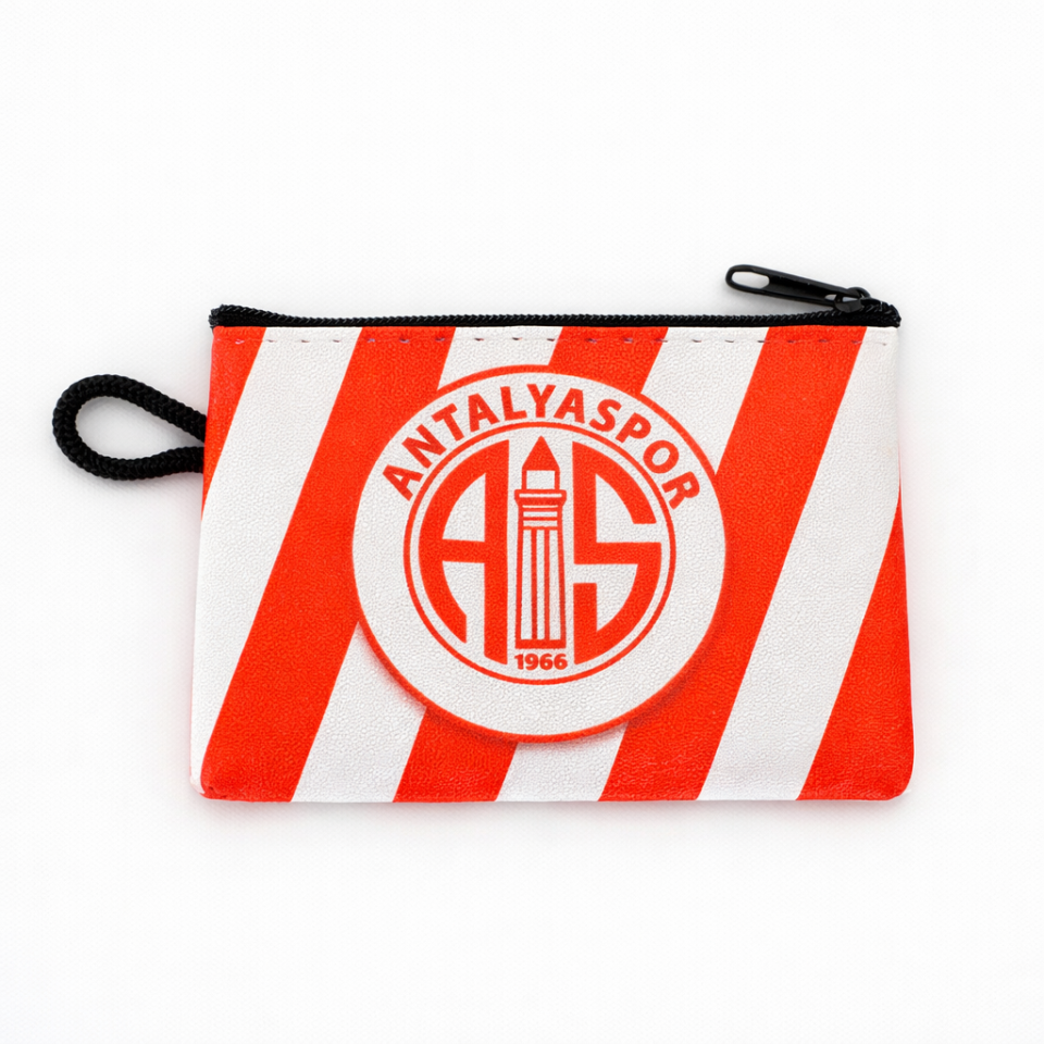 ANTALYASPOR CÜZDAN ÇAPRAZ ÇİZGİLİ LOGO BOZUK PARA