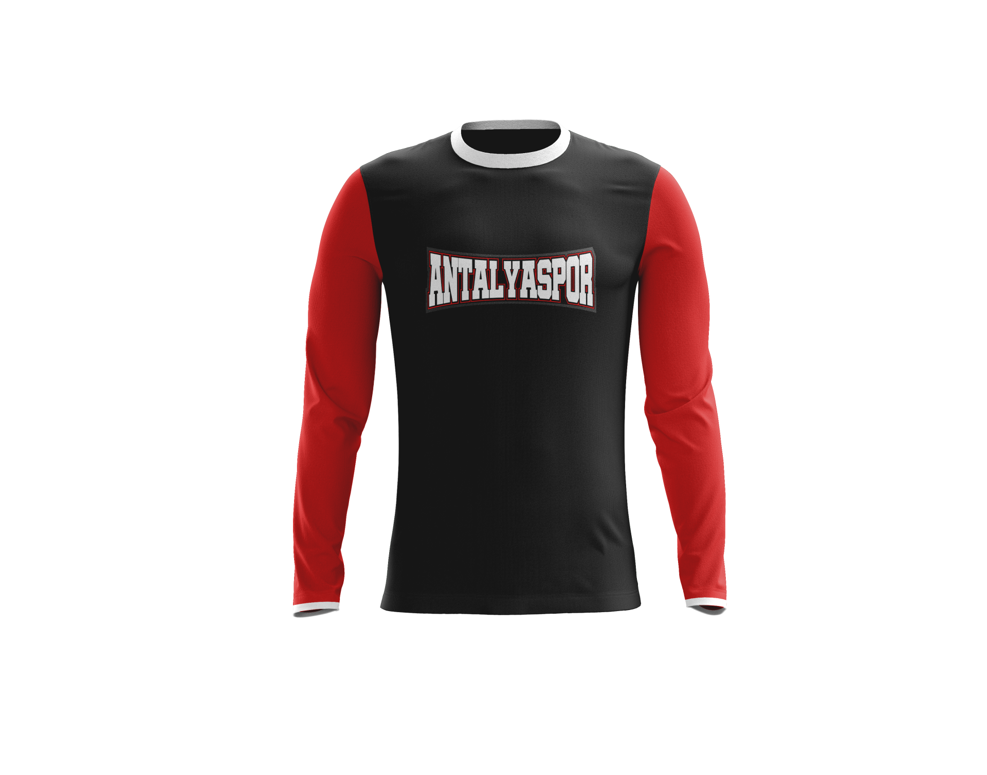 ANTALYASPOR YAZILI SİYAH SIFIR YAKA UZUN KOL SWEAT