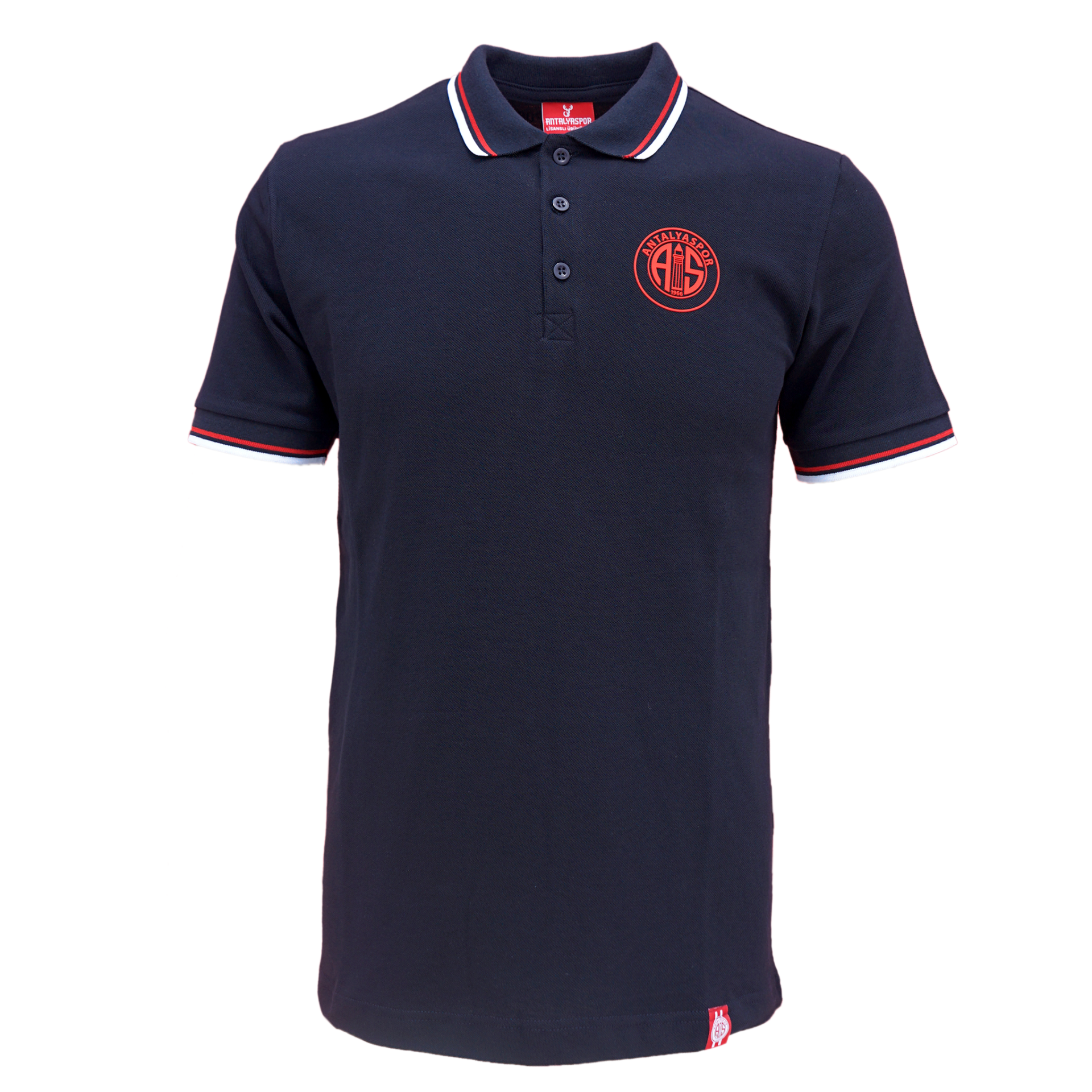 ANTALYASPOR YAKA BİYELİ SİLİKON LOGO POLO YAKA TSHİRT M - Lacivert