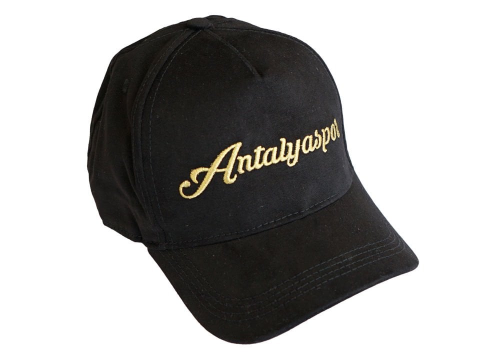 ANTALYASPOR GOLD NAKIŞ YAZI SİYAH ŞAPKA