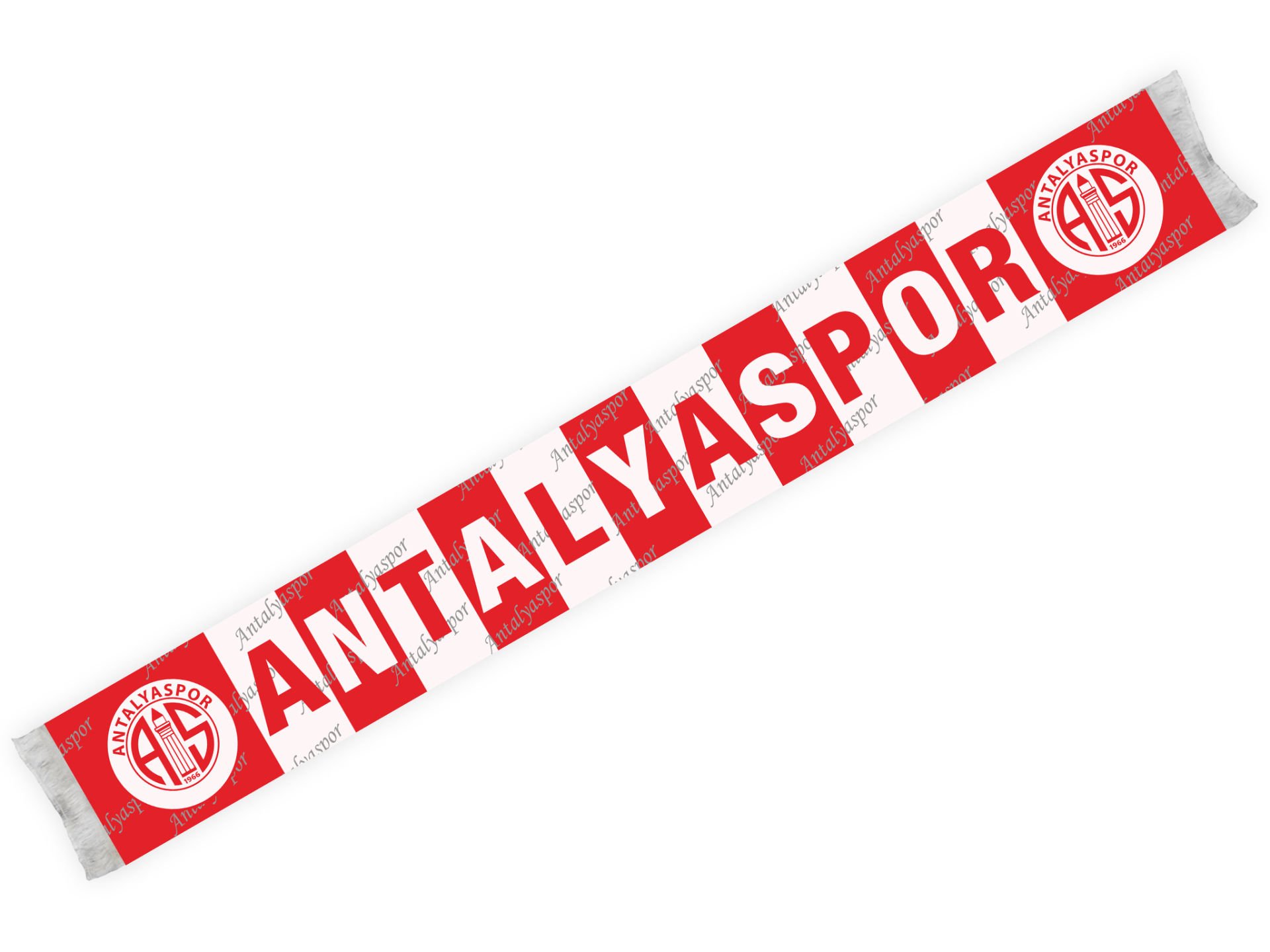ANTALYASPOR ÇUBUKLU KIRMIZI BEYAZ ŞAL ATKI