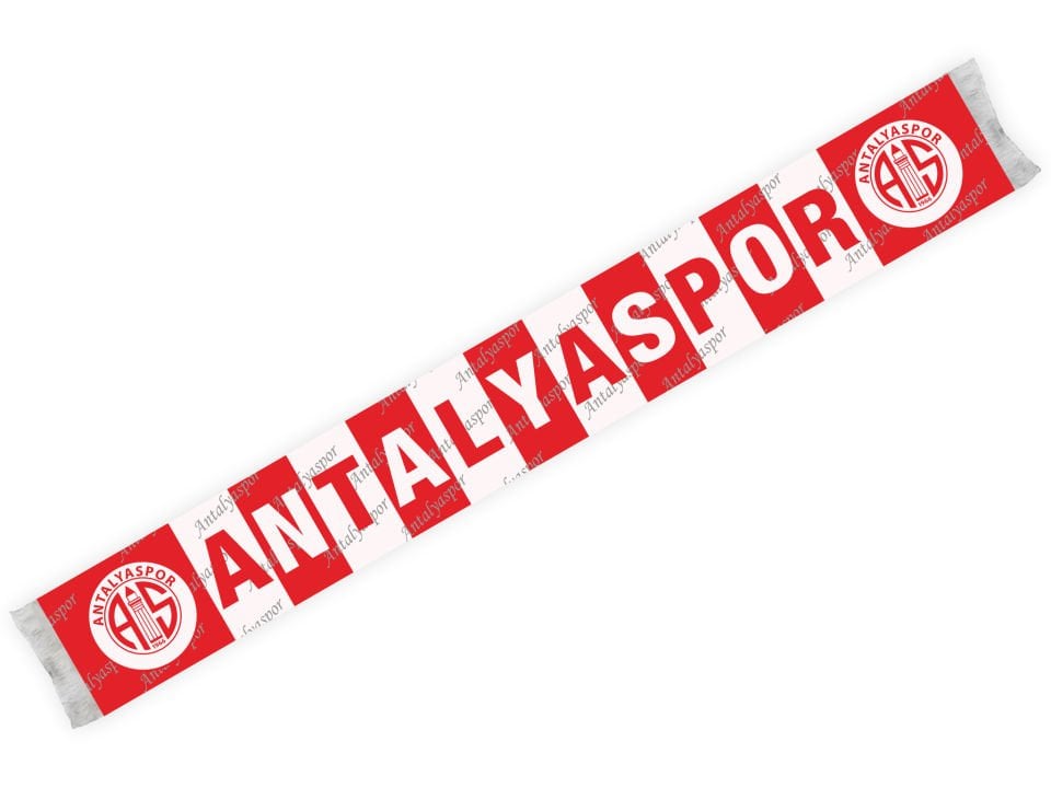 ANTALYASPOR ÇUBUKLU KIRMIZI BEYAZ ŞAL ATKI