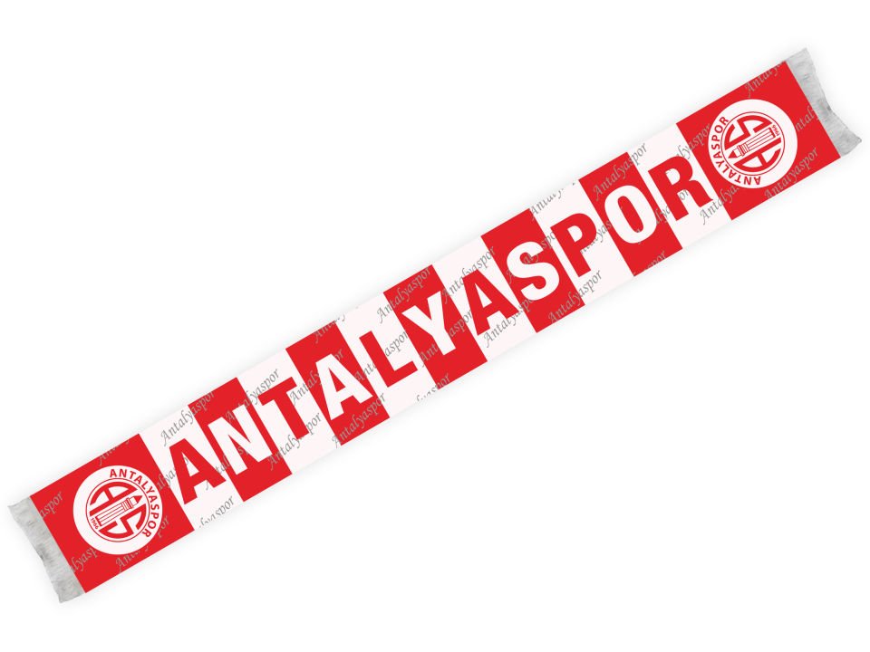 ANTALYASPOR ÇUBUKLU KIRMIZI BEYAZ ŞAL ATKI