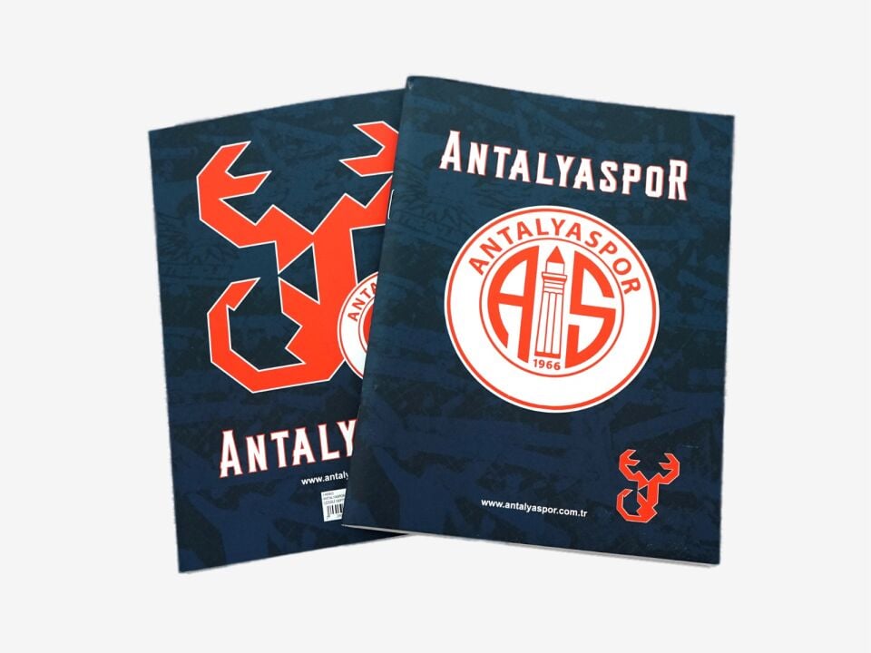 ANTALYASPOR ORTA BOY 80 YAPRAK ÇİZGİLİ DEFTER