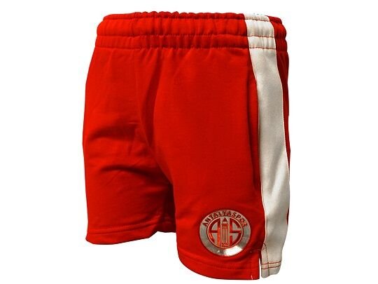 ANTALYASPOR ÇOCUK YAN BİYELİ PARLAK LOGO PAMUKLU ŞORT
