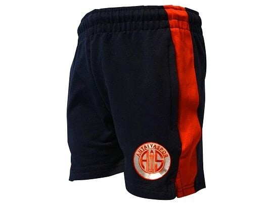 ANTALYASPOR ÇOCUK YAN BİYELİ PARLAK LOGO PAMUKLU ŞORT