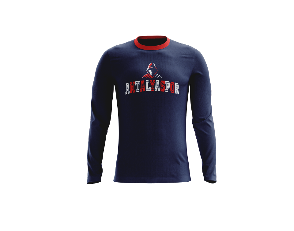ANTALYASPOR  LACİVERT SIFIR YAKA UZUN KOL SWEAT