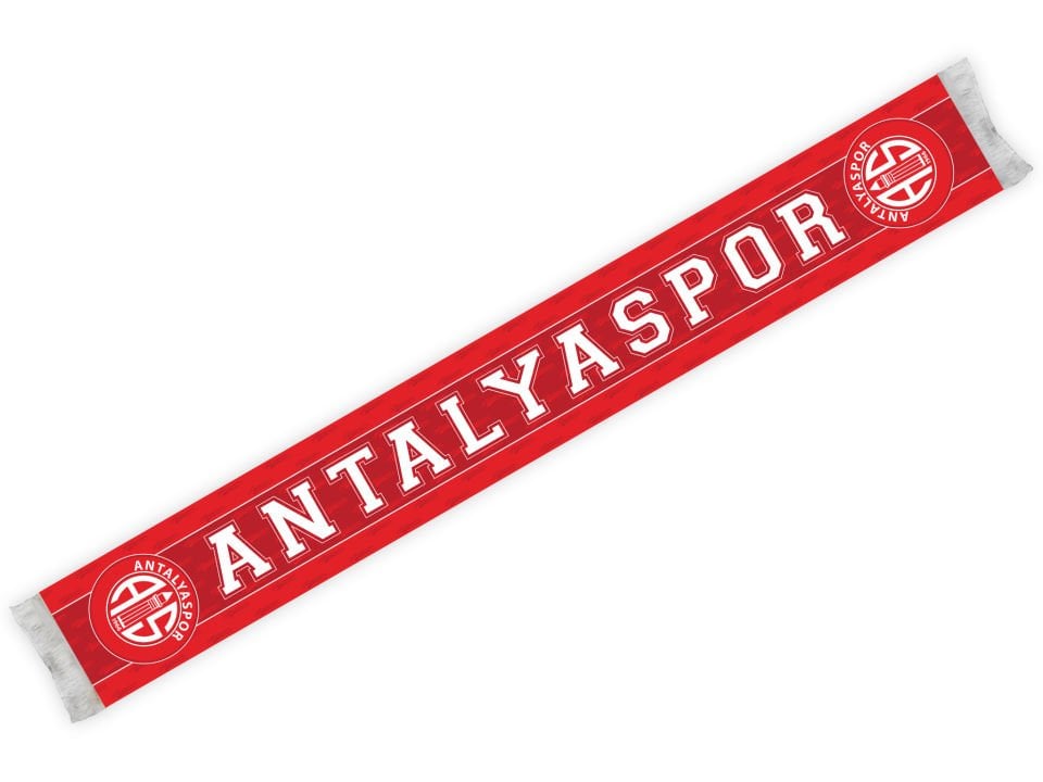 ANTALYASPOR KIRMIZI LOGO YAZI ŞAL ATKI