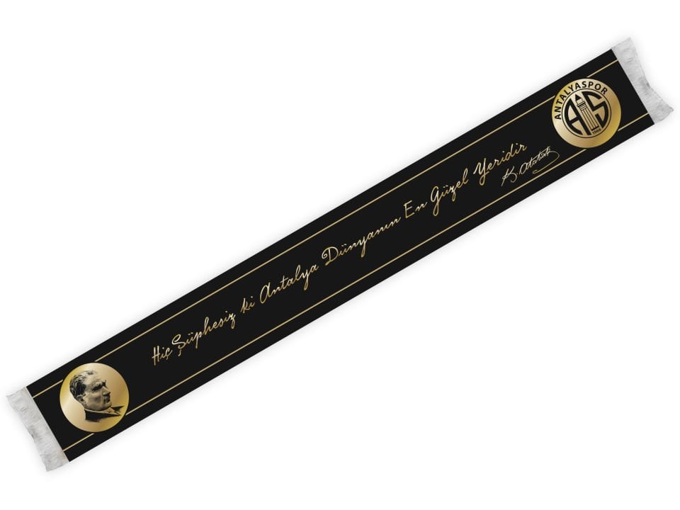 ANTALYASPOR SİYAH GOLD ŞAL ATATÜRK ATKI
