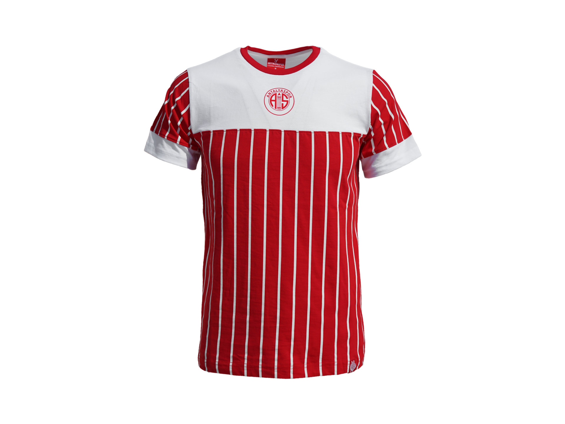 ANTALYASPOR SIRTI YAZILI ÇİZGİLİ   TSHİRT L - KIRMIZI BEYAZ