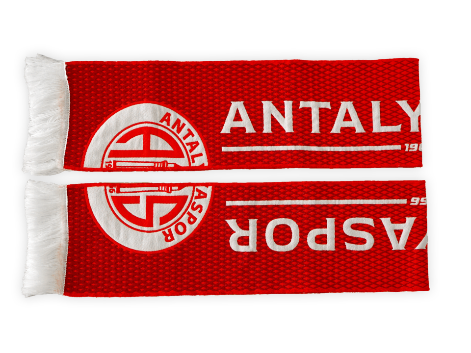 ANTALYASPOR DOKUMA DESENLİ YARIM LOGO ATKI