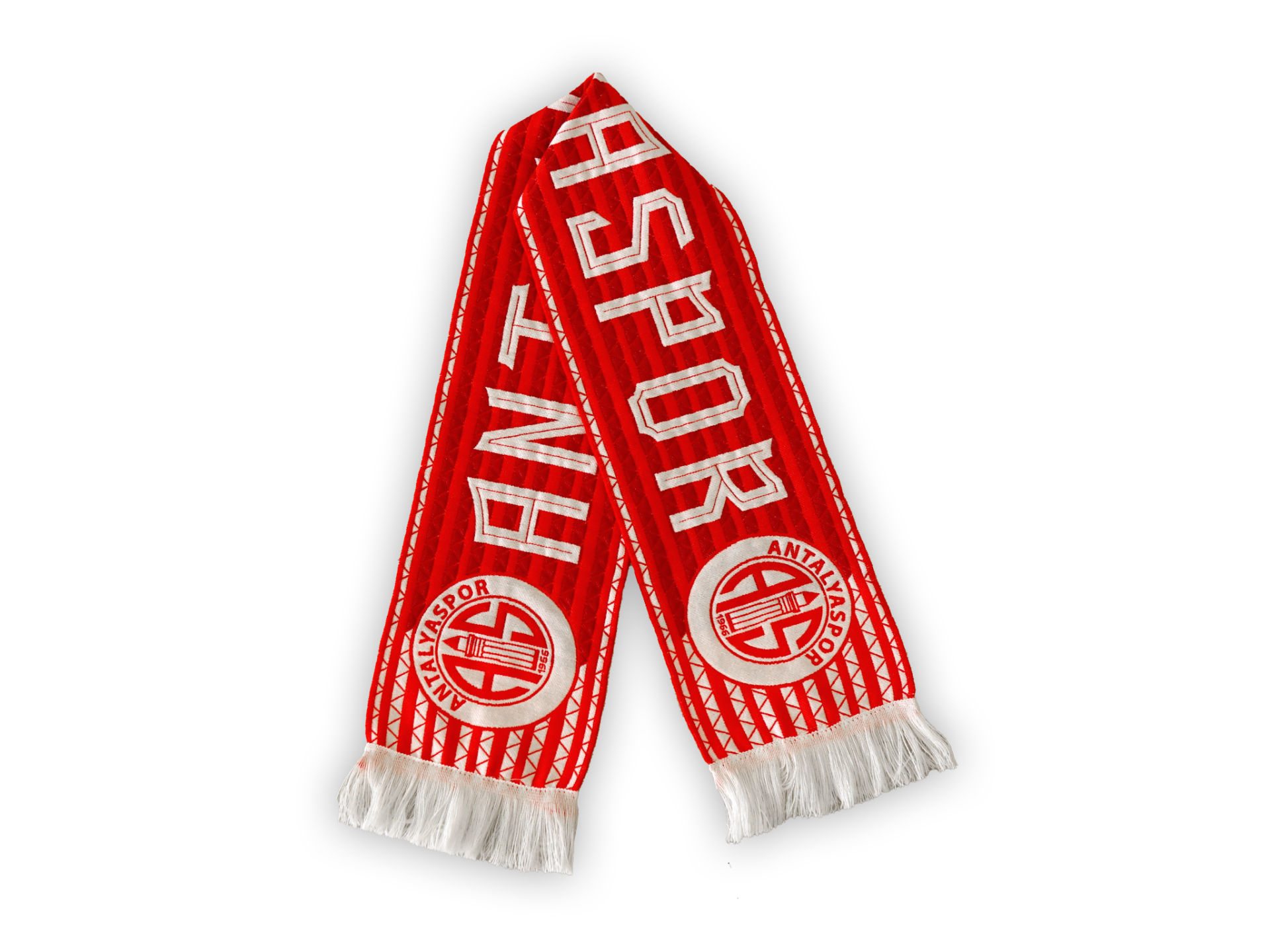 ANTALYASPOR YAZI YATAY ÇİZGİLİ DOKUMA ATKI