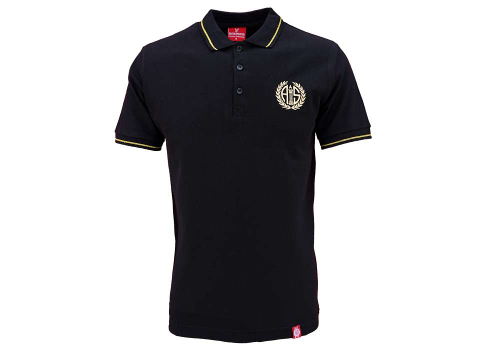 ANTALYASPOR GOLD LOGO NAKIŞ BİYELİ SİYAH POLO YAKA