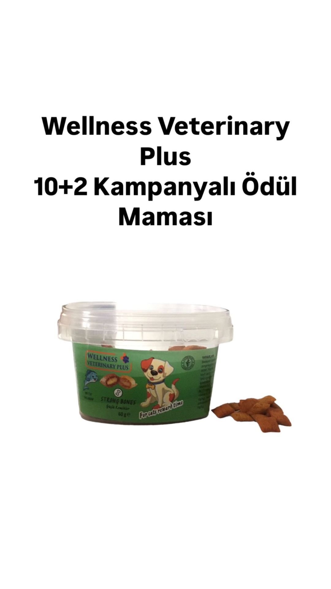 Wellness Veterinary Plus 12+2 Kampanyalı WITH SALMON Küçük Irk Köpek Ödülü 60 gr