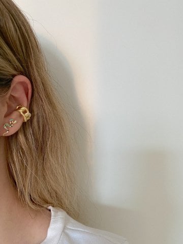 925 Gümüş | Taş Detaylı Zincir Ear Cuff