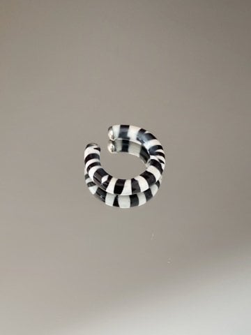 925 Gümüş | Zebra Desenli Ear Cuff