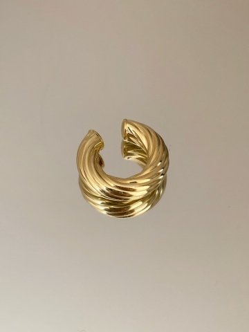 925 Gümüş | Kalın Burgu Bombe Ear Cuff