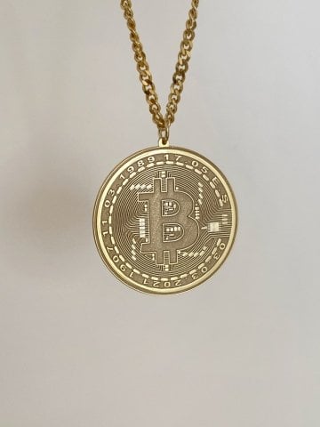 925 Gümüş | Bitcoin Kolye