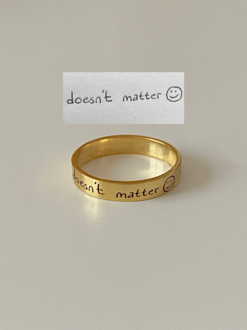Name printed 2024 gold ring