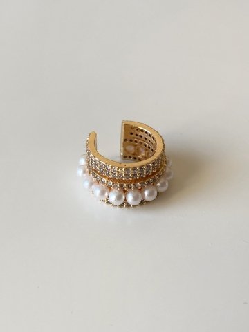 Taşlı İncili Ear Cuff