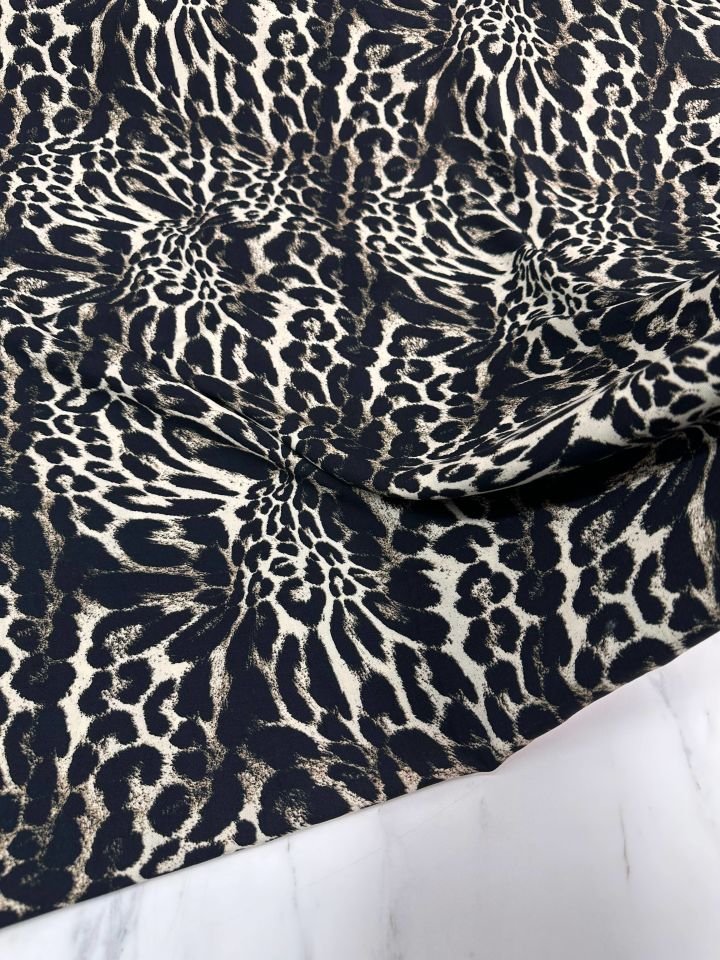 Leopar Desen Elbiselik şlavarlık Viskon Kumaş