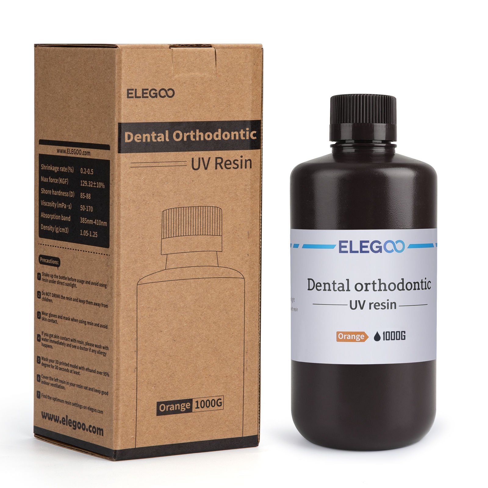 Elegoo Dental Orthodontic UV Resin 1 KG - Turuncu