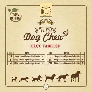 Doggie Doğal Zeytin Ağacı Çiğneme Oyuncağı XLarge