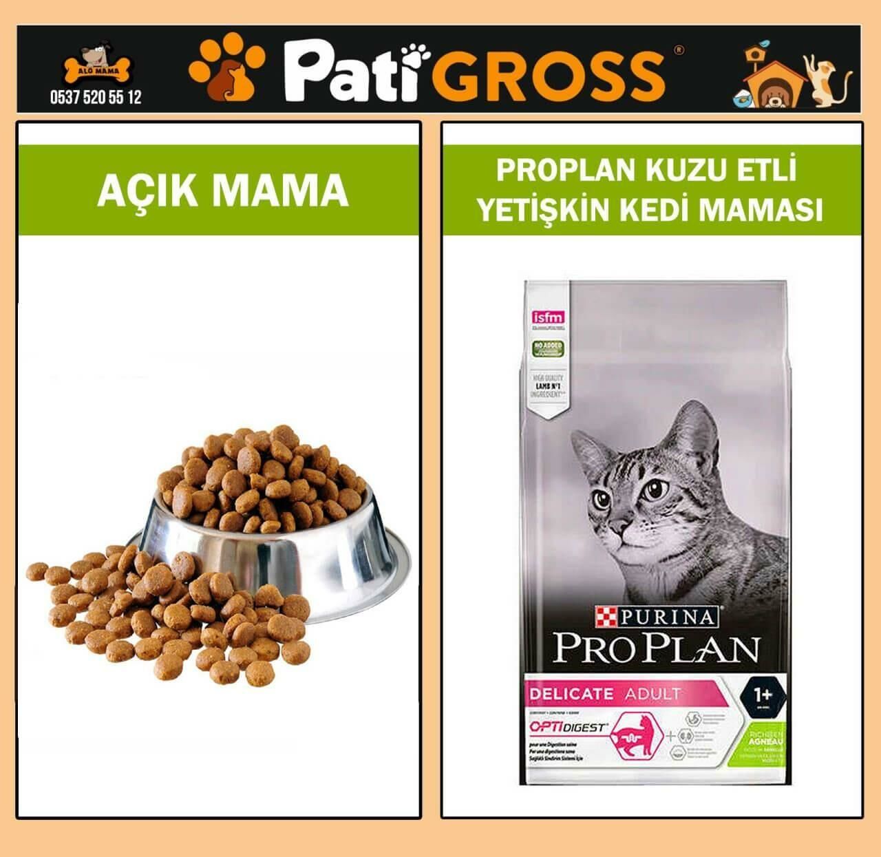 Pro Plan Delicate Kuzu Etli Yetişkin Kedi Maması 1kg (AÇIK)