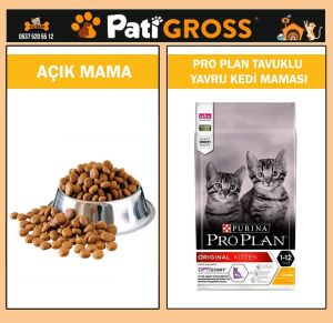 Pro Plan Kitten Tavuklu Yavru Kedi Maması 1kg (AÇIK)