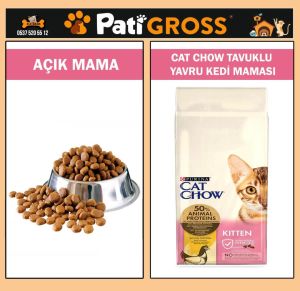Cat Chow Kitten Tavuklu Yavru Kedi Maması 1kg (AÇIK)