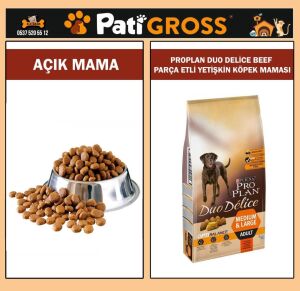 Pro Plan Duo Delice Parça Etli Biftekli Yetişkin Köpek Maması 1kg (AÇIK)