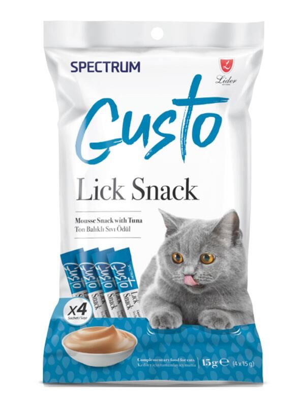 Spectrum Gusto Lick Snack Ton Balığı Sıvı Kedi Ödülü 4x15gr