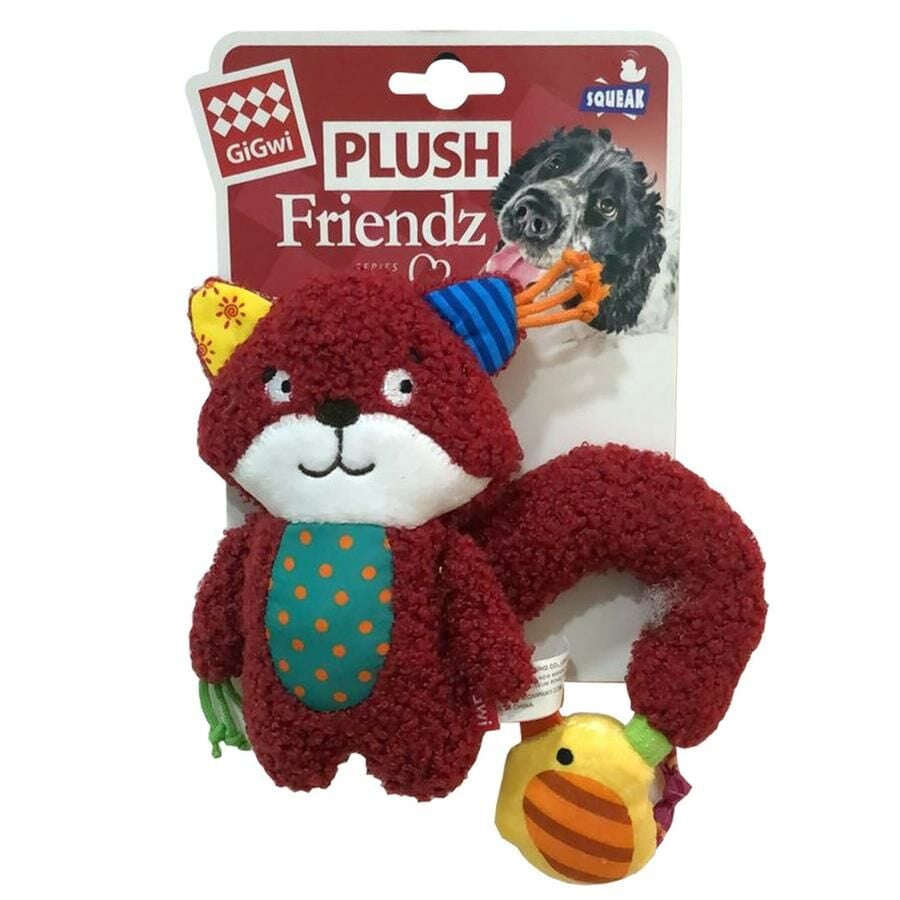 GiGwi Plush Friendz Sesli Sincap Peluş Köpek Oyuncağı