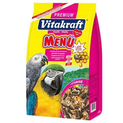 VITAKRAFT PAPAĞAN MENU PREMIUM+JODVITAL 1000GR