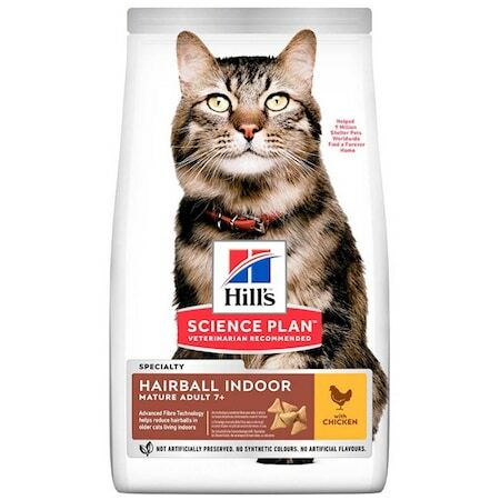 Hills Hairball Indoor Mature Adult 7+ Tavuklu Yaşlı Kedi Maması 1.5kg