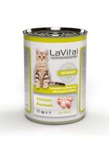 Lavital Kitten Tahılsız Tavuklu Yavru Kedi Konservesi 400gr