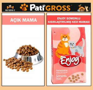 Enjoy Somonlu Kısırlaştırılmış Kedi Maması 1kg (AÇIK)