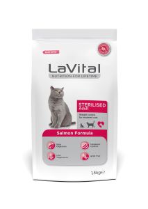 LaVital Sterilised Somonlu Kısırlaştırılmış Kedi Maması 1.5kg