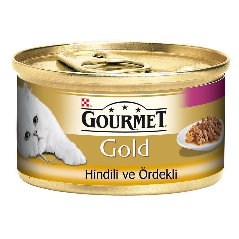 Gourmet Gold Çifte Lezzet Hindili Ördekli Kedi Konserve Mama 85gr