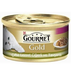 Gourmet Gold Ciğerli Tavşanlı Kedi Konservesi 85gr