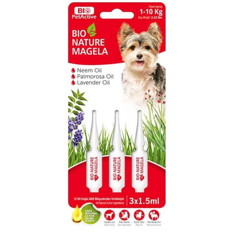 Bio PetActive Köpek Deri ve Tüy Bakım Damlası 1-10kg 3x1,5 ml