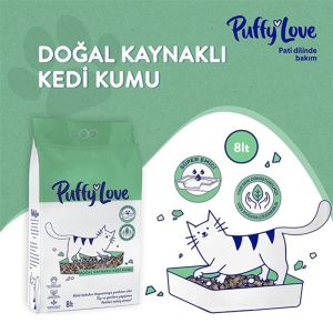 Puffy Love Çok Amaçlı Doğal Kaynaklı Kedi Kumu 8lt